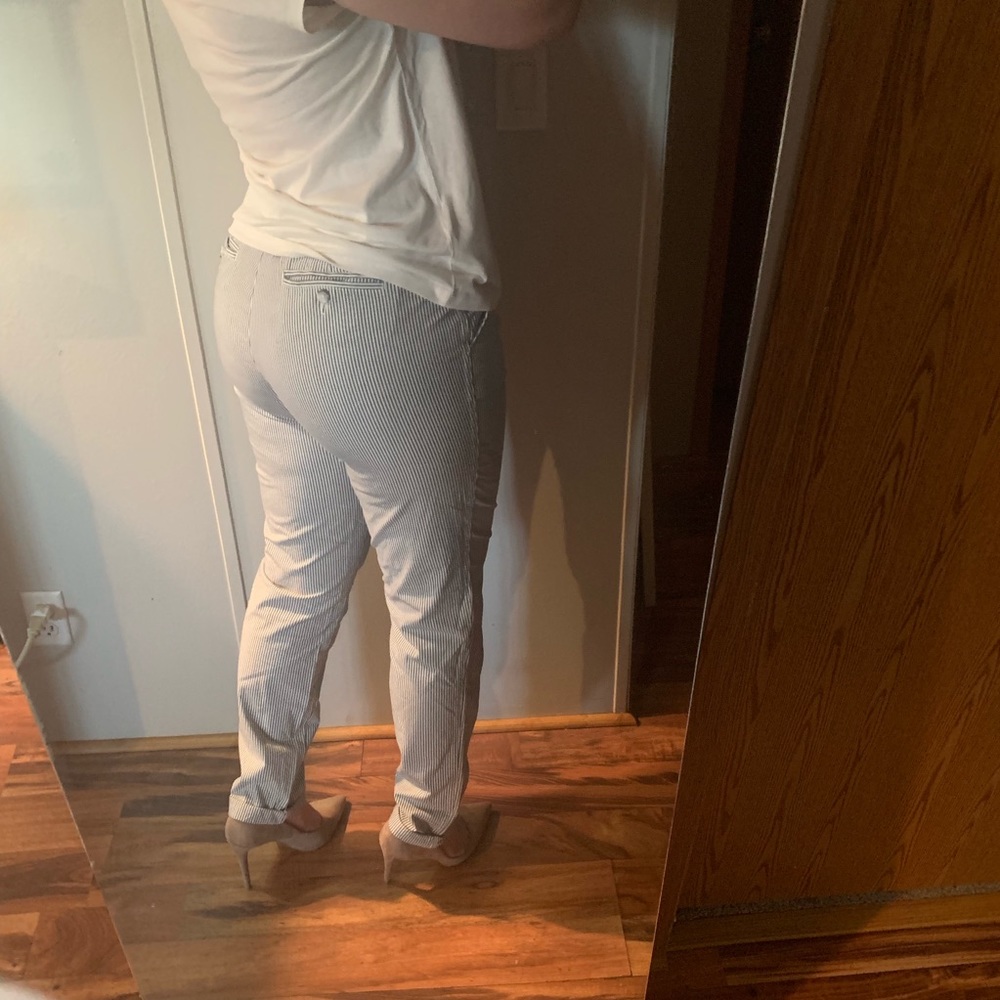 NWT Nordstrom navy and white striped pants